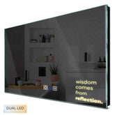 Specchio LED Rettangolare | Pulsanti touch | Funzione anti-appannamento | Temperatura di colore regolabile - Reyze Serie Motivated Modello 1